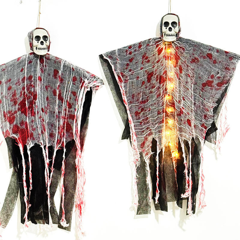 Luminous Blood Red Skull Ghost – Halloween Hanging Decoration