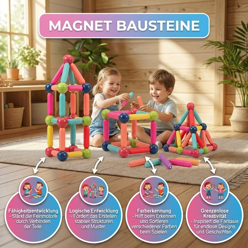 Creative Magnetic Building Blocks Playset