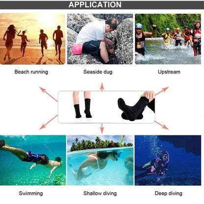 Neoprene Socks for Diving and Surfing | 0.3–0.5 cm | Warm and Non-Slip | Perfect for Snorkeling, Swimming, and Water Sports