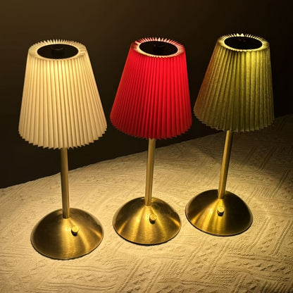 Rechargeable Accent Lamp with Ruffled Design