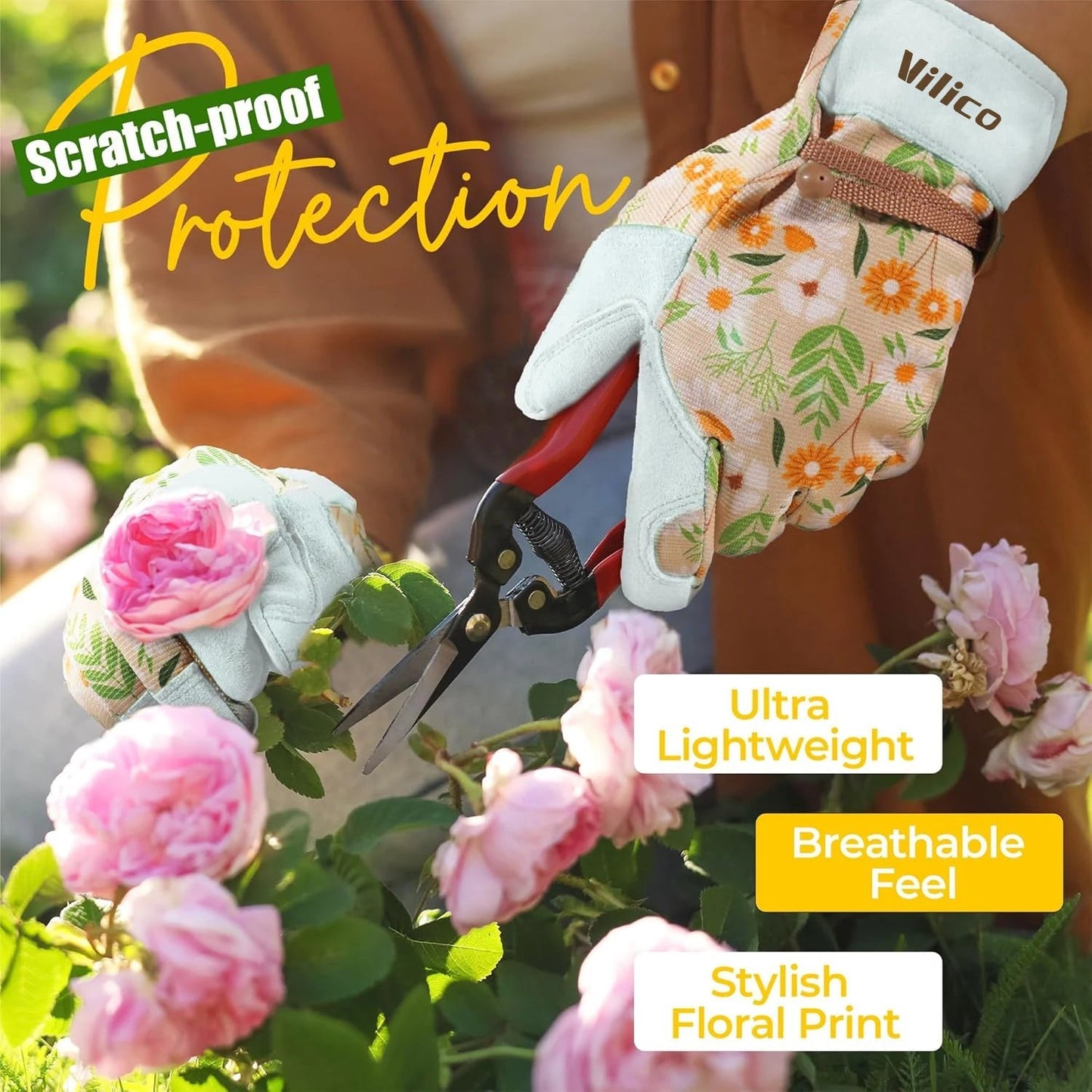 Long Garden Gloves | Breathable | Thorn-Proof | Elbow-Length | Perfect for Weeding, Planting & Pruning