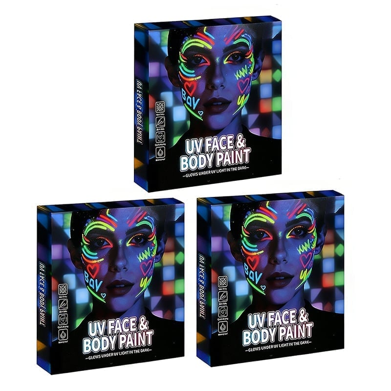 Waterproof Neon Face Paint for All-Night Glow