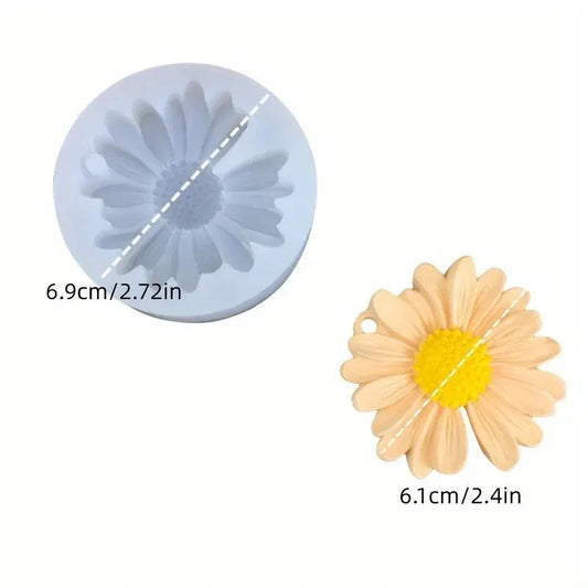 3D Daisy Silicone Mold for DIY Candle & Plaster | Resin & Clay Craft Kit