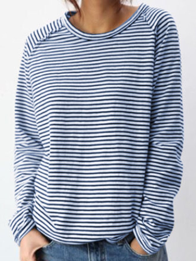 Striped Long-Sleeve Top