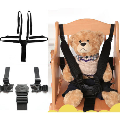 5-Point Safety Harness with Strap – Comfortable and Secure for Strollers, Buggies, and Child Seats