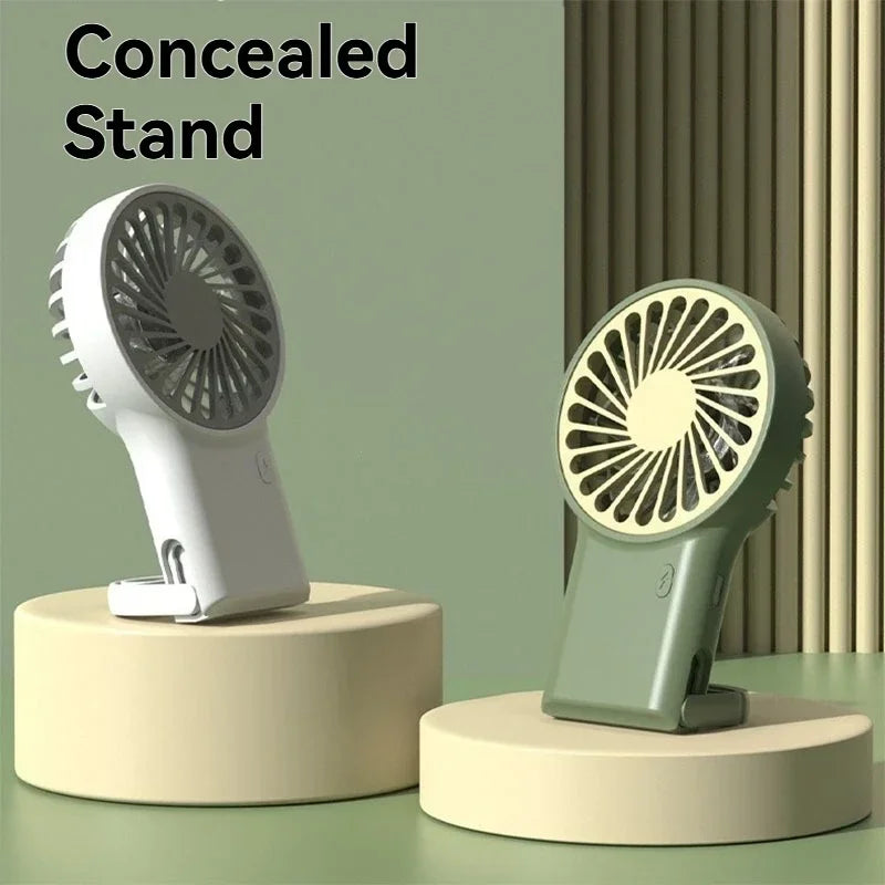 Compact USB-C Folding Fan with Hook – 3 Speed Settings