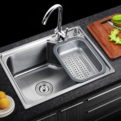 Contemporary Kitchen Sink with Drain Kit - Dirt Resistant Vanity Design