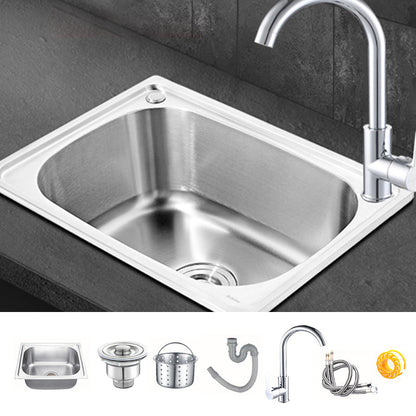 Contemporary Kitchen Sink with Drain Kit - Dirt Resistant Vanity Design