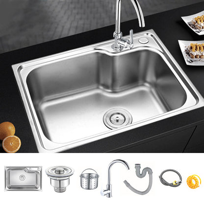Contemporary Kitchen Sink with Drain Kit - Dirt Resistant Vanity Design