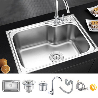 Contemporary Kitchen Sink with Drain Kit - Dirt Resistant Vanity Design