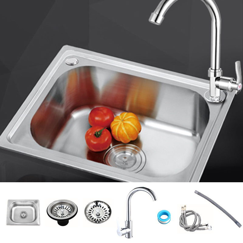 Contemporary Kitchen Sink with Drain Kit - Dirt Resistant Vanity Design