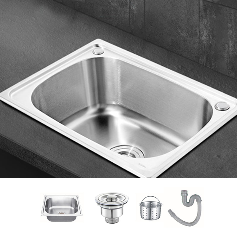 Contemporary Kitchen Sink with Drain Kit - Dirt Resistant Vanity Design