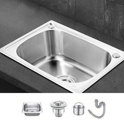 Contemporary Kitchen Sink with Drain Kit - Dirt Resistant Vanity Design