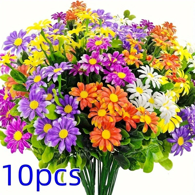 Artificial Daisies – 33 cm | UV Resistant | Decorative Floral Accents for Home & Wedding