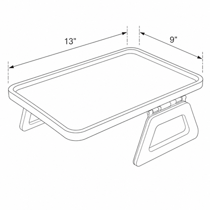 Clip-On Tray Table for Armrests in Bamboo Design