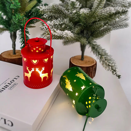 Flickering LED Light Christmas Candle – Indoor Decorative Iron Holder