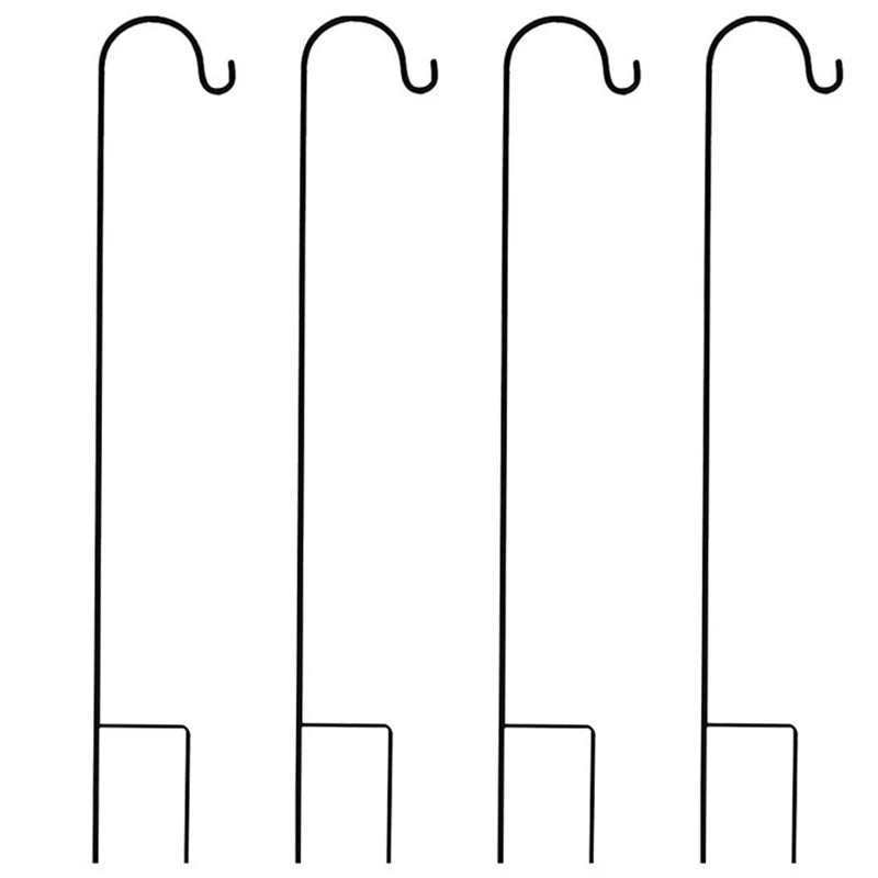 Garden Hook Stake | 76 cm Metal | Black Rustproof | Perfect for Lanterns & Hanging Plants