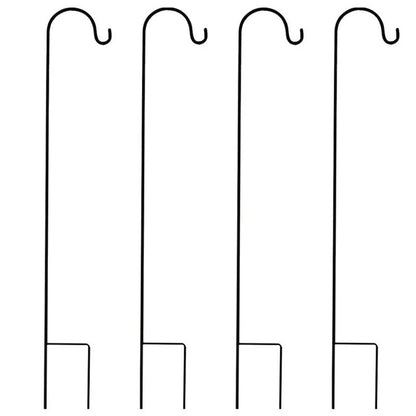 Garden Hook Stake | 76 cm Metal | Black Rustproof | Perfect for Lanterns & Hanging Plants