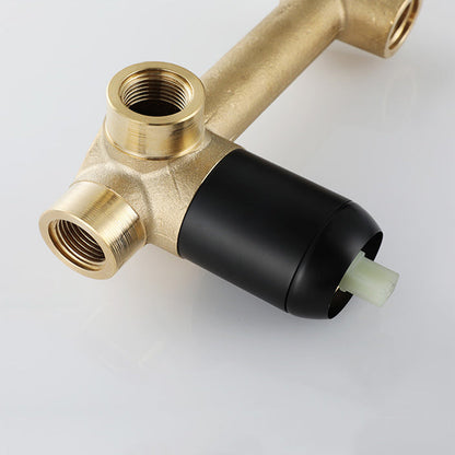 Wall-Mounted Industrial Bathroom Faucet with 2-Hole Swivel Spout