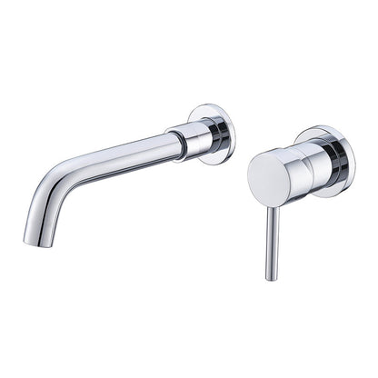 Wall-Mounted Industrial Bathroom Faucet with 2-Hole Swivel Spout