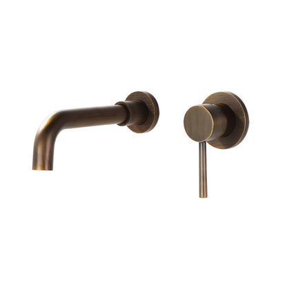 Wall-Mounted Industrial Bathroom Faucet with 2-Hole Swivel Spout