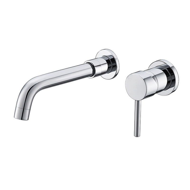 Wall-Mounted Industrial Bathroom Faucet with 2-Hole Swivel Spout