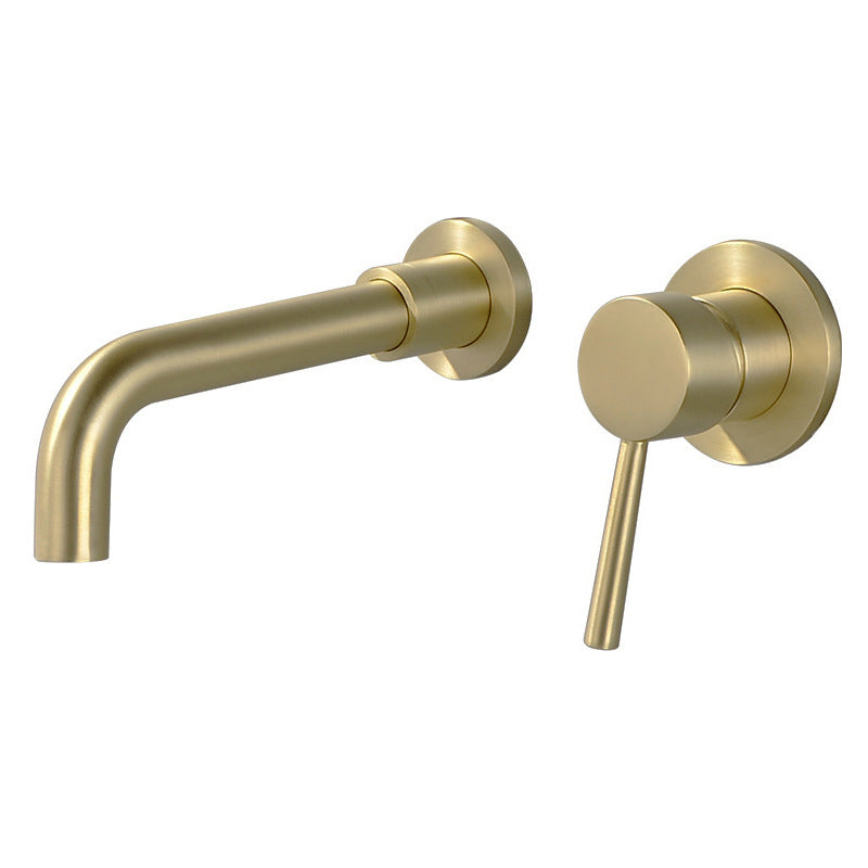 Wall-Mounted Industrial Bathroom Faucet with 2-Hole Swivel Spout