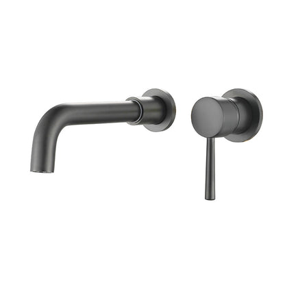 Wall-Mounted Industrial Bathroom Faucet with 2-Hole Swivel Spout