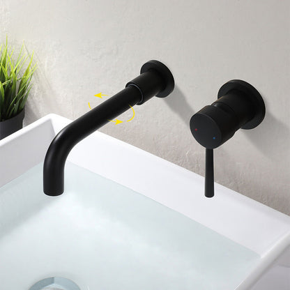 Wall-Mounted Industrial Bathroom Faucet with 2-Hole Swivel Spout