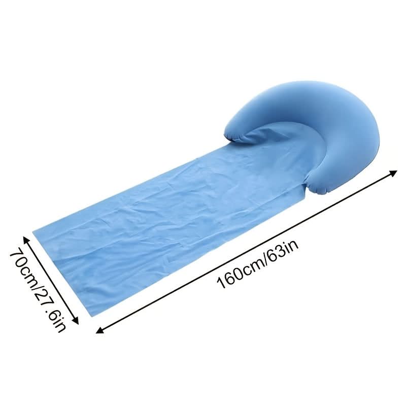 Inflatable Beach Mat with Headrest for Comfortable Relaxation