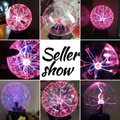 Touch-Activated LED Plasma Ball Lamp with Sound Control – 220V EU Plug, 10-20 cm, Decorative & Party Light