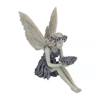 Elf Figurine Statue | Resin Decoration for Garden & Home | Angel Girl Ornament for Table and Garden