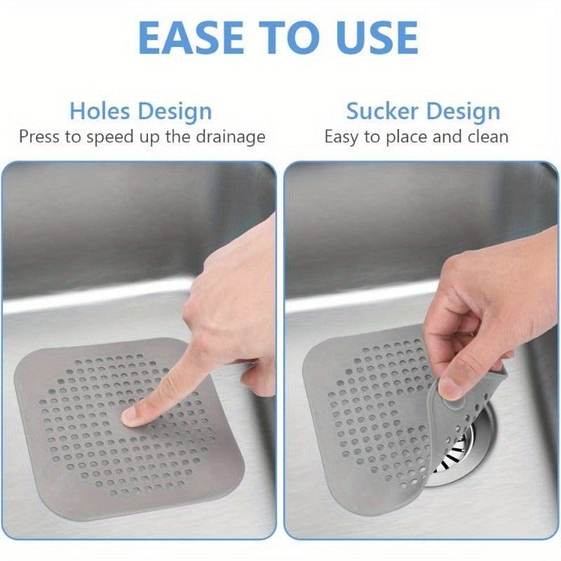 Silicone Drain Protectors - 4 Pack | Hair Catchers with Suction Cups