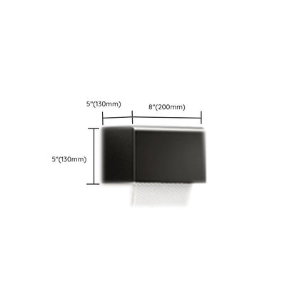 Contemporary Matte Black Bathroom Accessory Set with Shelf and Towel Holder