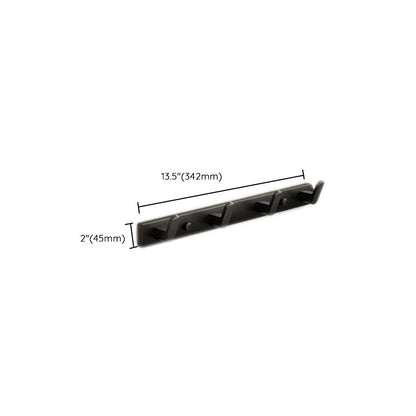 Contemporary Matte Black Bathroom Accessory Set with Shelf and Towel Holder