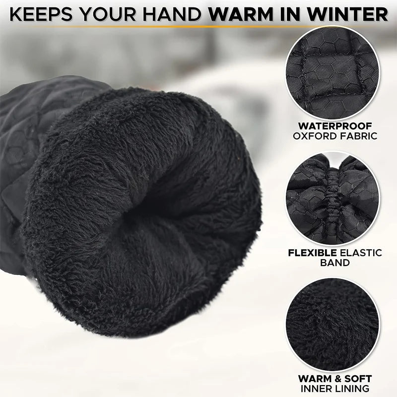 Ice Scraper with Glove | Insulated & Waterproof | Scratch-Resistant | Car & Windshield Snow Shovel