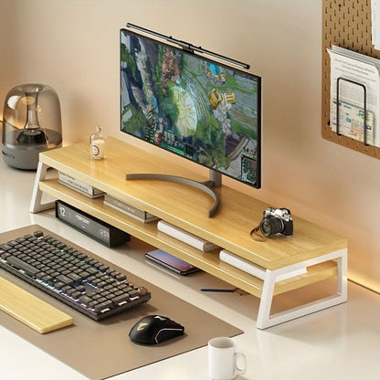 Monitor Stand for Improved Desk Organization and Height Adjustment