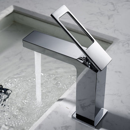 Glam Style Sink Faucet for Bathroom with Lever Mixer