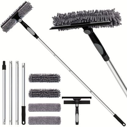 Telescopic Window and Glass Cleaning System – 2-in-1 Crystal Clear Cleaner