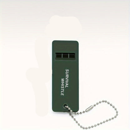 Compact Emergency Whistle with Triple Frequency Alert