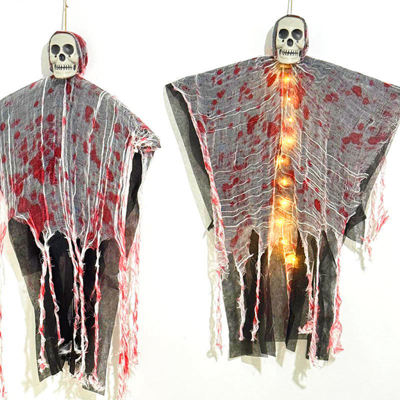 Luminous Blood Red Skull Ghost – Halloween Hanging Decoration