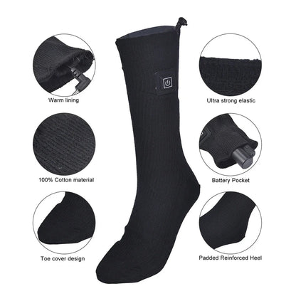 Heated Socks with USB Recharge – Adjustable Temperature for Men & Women