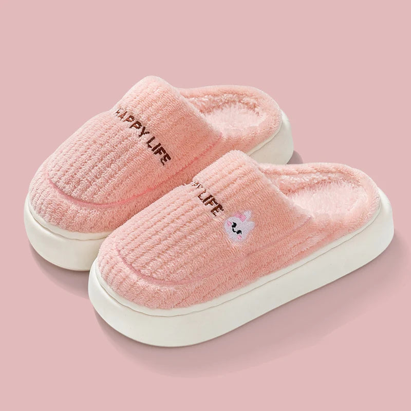 Soft Cotton Slippers for Men and Women - Lightweight & Insulating - Gray