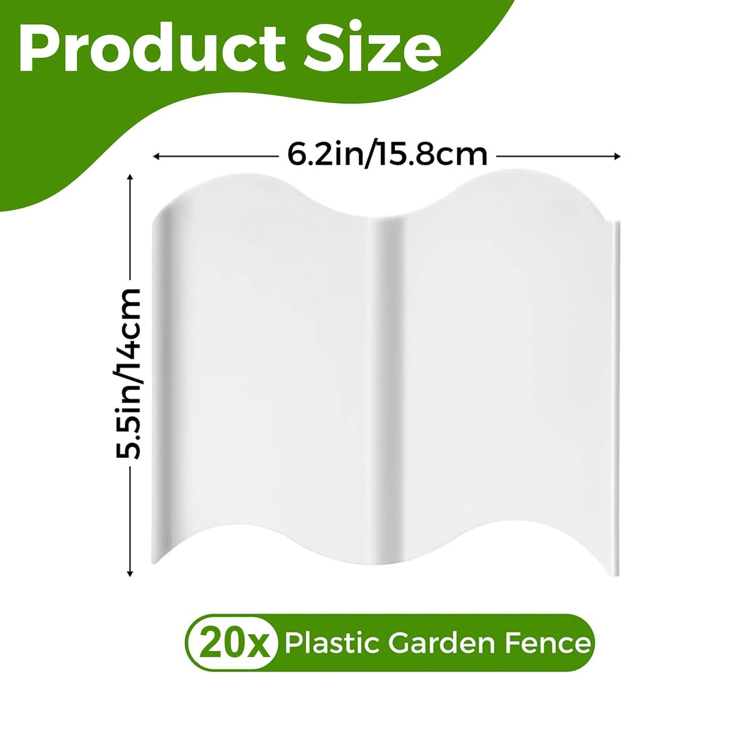 Flexible Garden Bed Plastic Edging System | Easy Installation | 15 × 14 cm