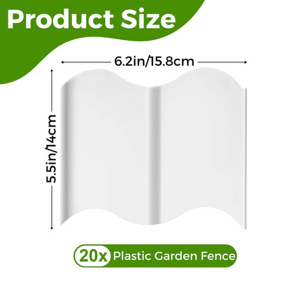 Flexible Garden Bed Plastic Edging System | Easy Installation | 15 × 14 cm