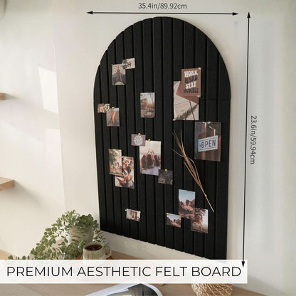 Large Arched Felt Board for Chic Wall Arrangements