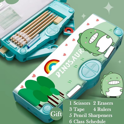 Effortless Pencil Case with Built-in Sharpeners
