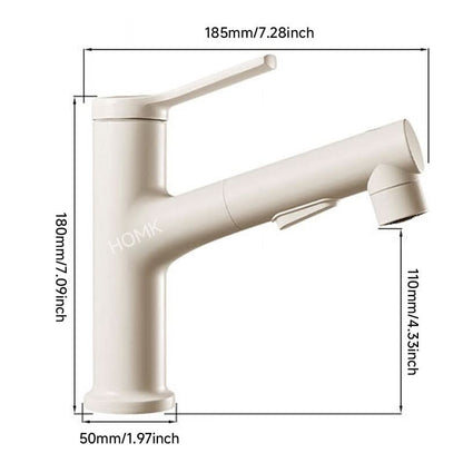 Hot and Cold Sink Faucet with Pull-Out Spray