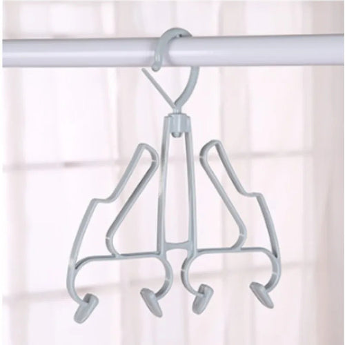 Double-Layer Shoe Drying Rack with Hooks | Wind-Resistant Shoe Storage for Balcony