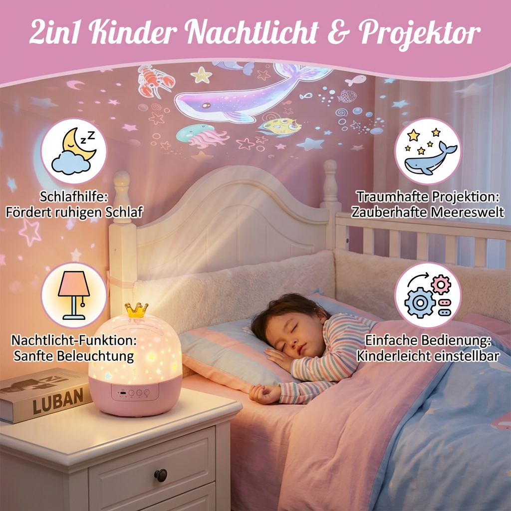 2-in-1 Children's Night Light and Projector
